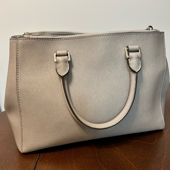 Michael Kors Gray Floral Satchel - Picture 4 of 5